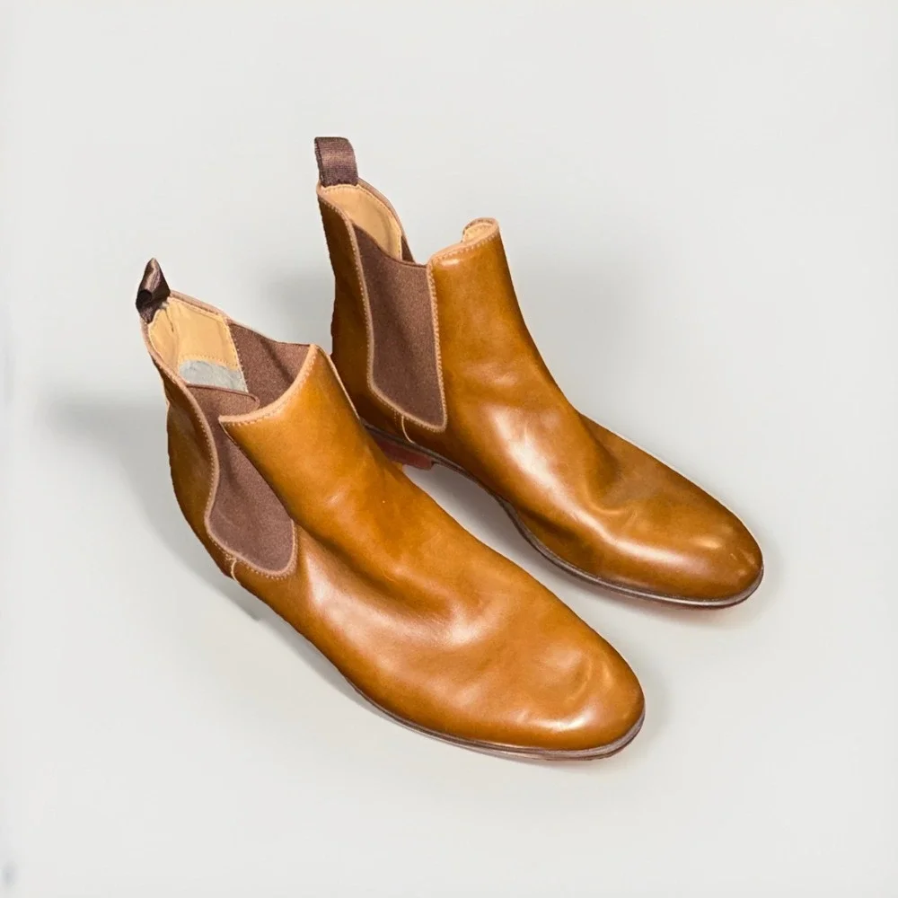 APT.9 Defined Comfort Men's Brown Chelsea Boots Pull On Elastic Size 13
